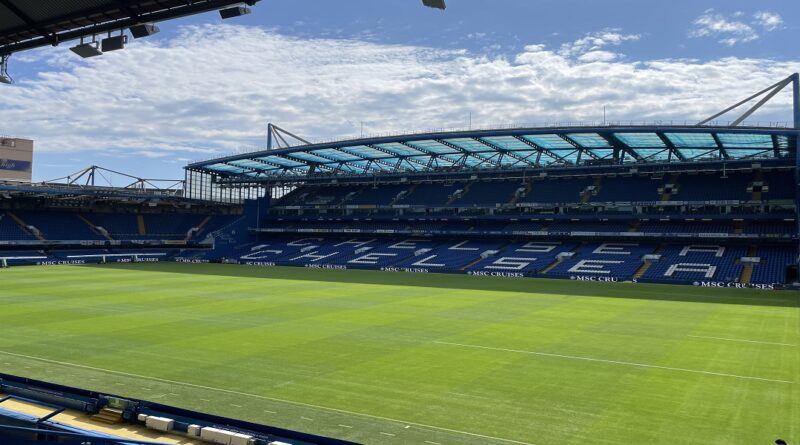 A live TV broadcast outside of Stamford Bridge, Home of Chelsea